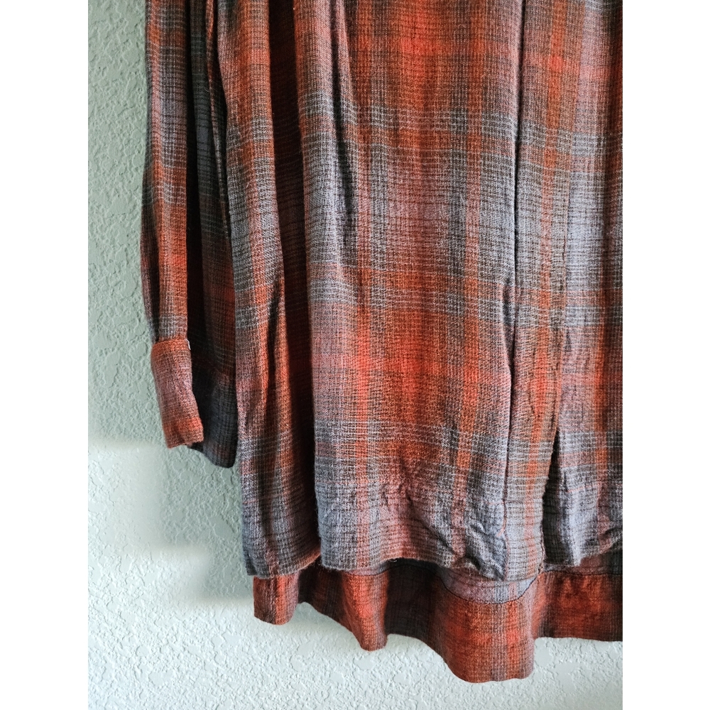 Bdg | Plaid Button Down Split Hem Tunic - image 4